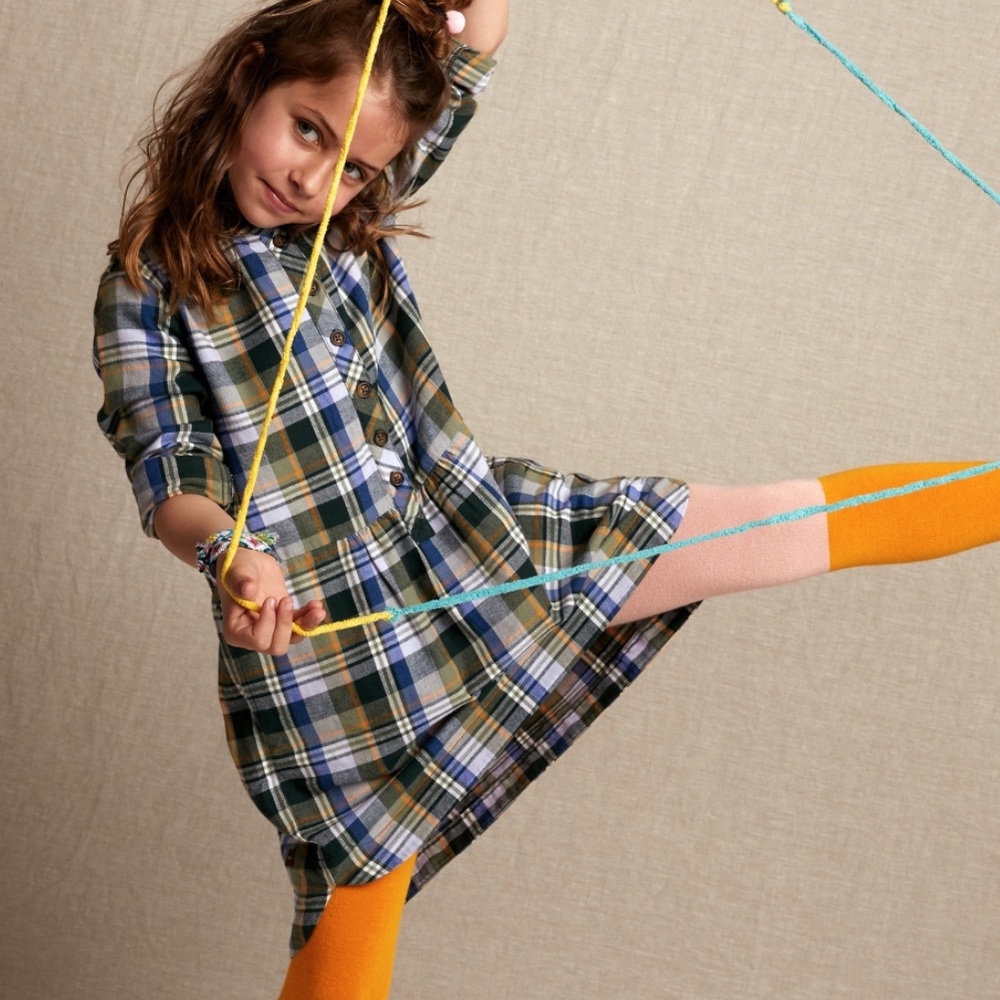 NWT Tea Collection flannel dress size 6 years